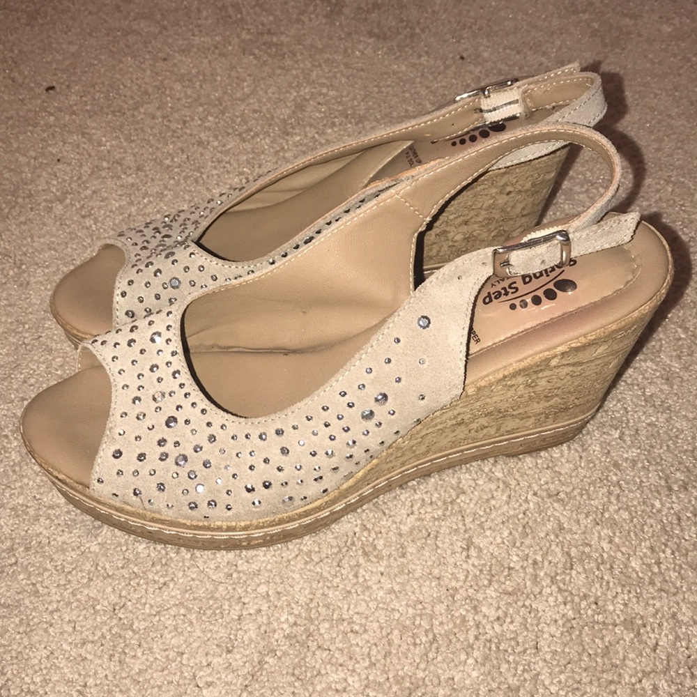 Sparkle platform sandals